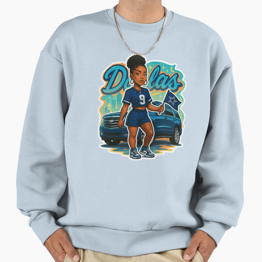Dallas Cowboys Fan Urban Sweatshirt - Graphic Print Men Women - T-Shirt, Sweatshirt, Hoodie