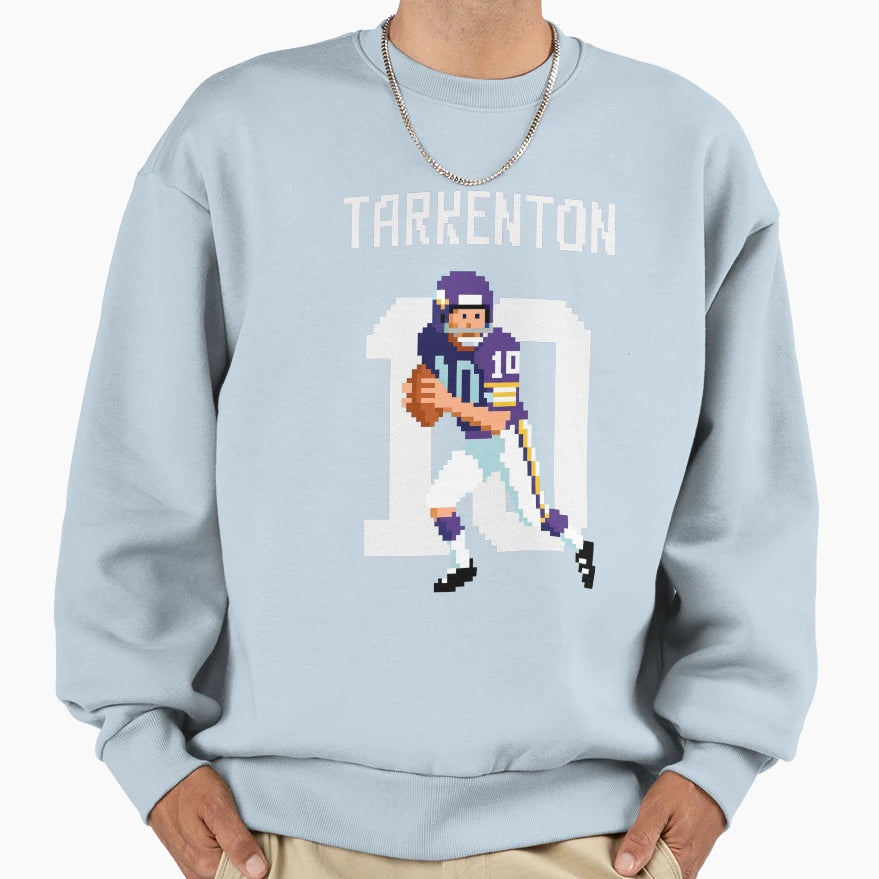 Fran Tarkenton Pixel Art 10 Purple Sweatshirt - Novelty Apparel Men Women - T-Shirt, Sweatshirt, Hoodie