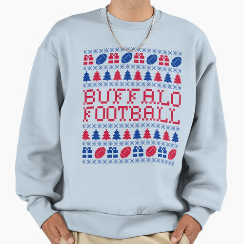 Buffalo Football Holiday Sweatshirt - Fun Novelty Design for Adults - T-Shirt, Sweatshirt, Hoodie