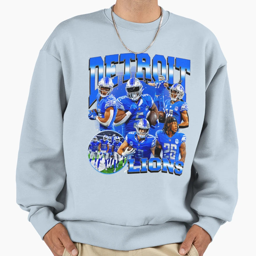 Football Detroit Lions Sweatshirt - Aesthetic Graphic Unisex - T-Shirt, Sweatshirt, Hoodie