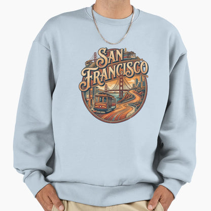 San Francisco Cityscape Travel Art Sweatshirt - Novelty Apparel Unisex - T-Shirt, Sweatshirt, Hoodie