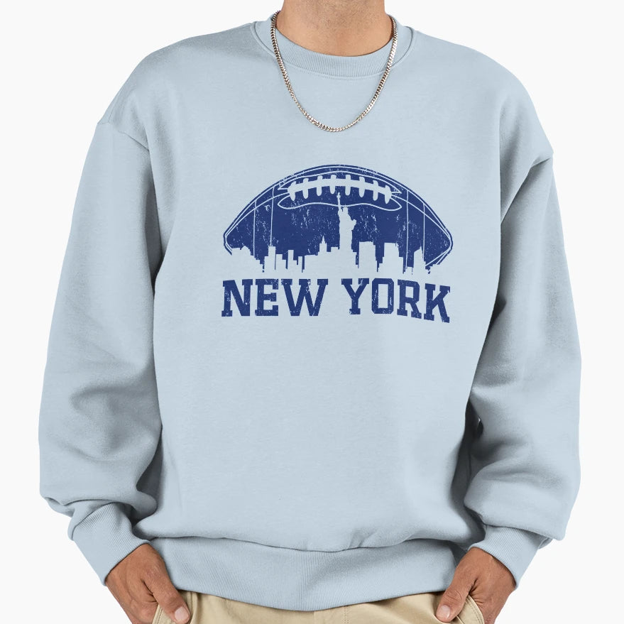 New York Skyline Football Team Sweatshirt - Novelty Apparel Men Women - T-Shirt, Sweatshirt, Hoodie
