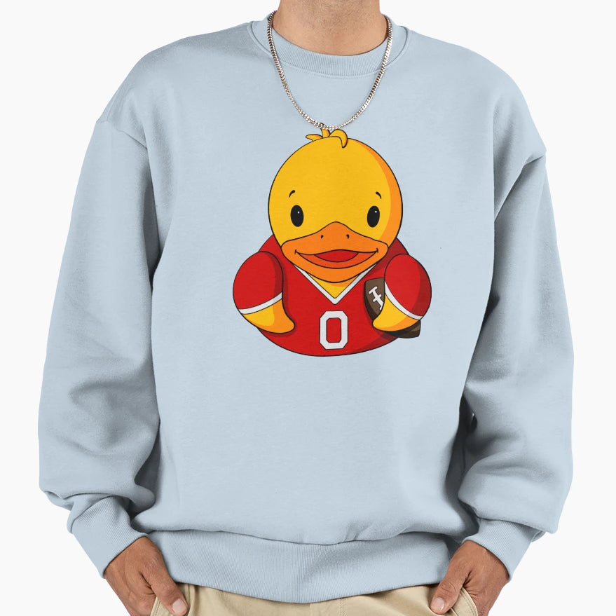 Football Player Rubber Duck Sweatshirt - Novelty Apparel Unisex - T-Shirt, Sweatshirt, Hoodie