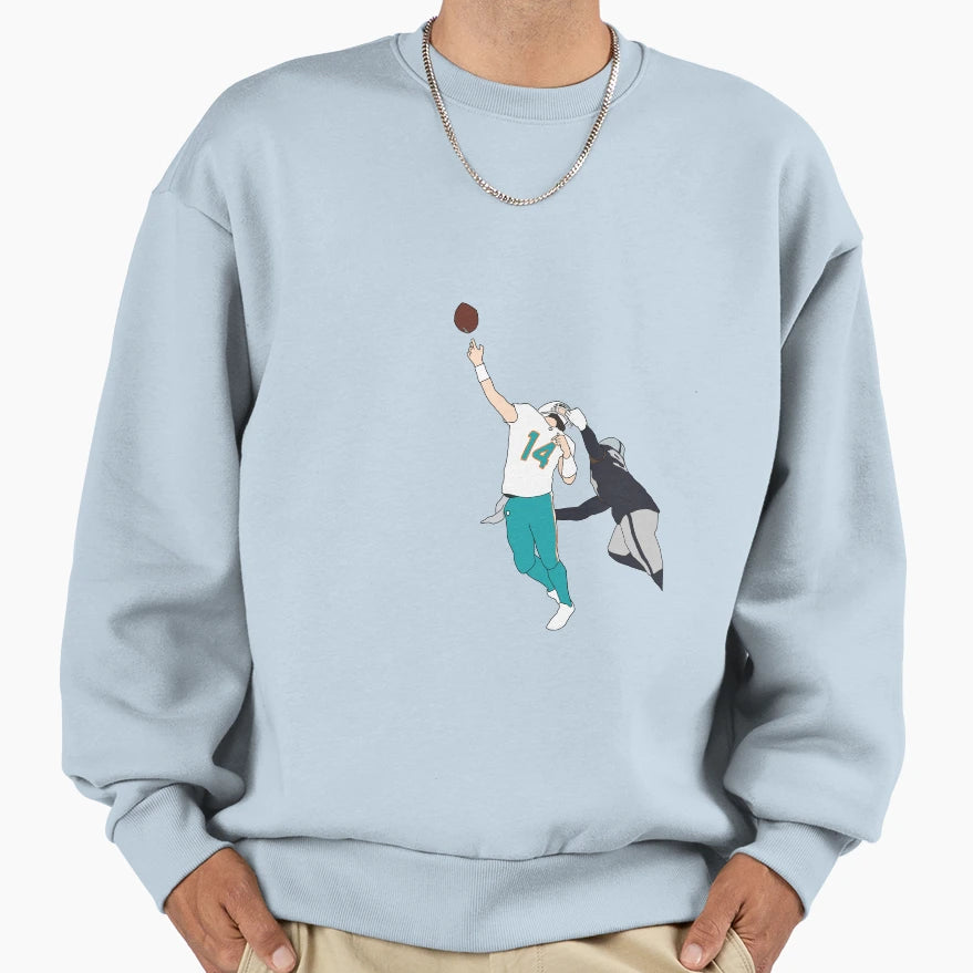Miami Dolphins Ryan Fitzpatrick Sweatshirt - Trendy Graphic for Adults - T-Shirt, Sweatshirt, Hoodie