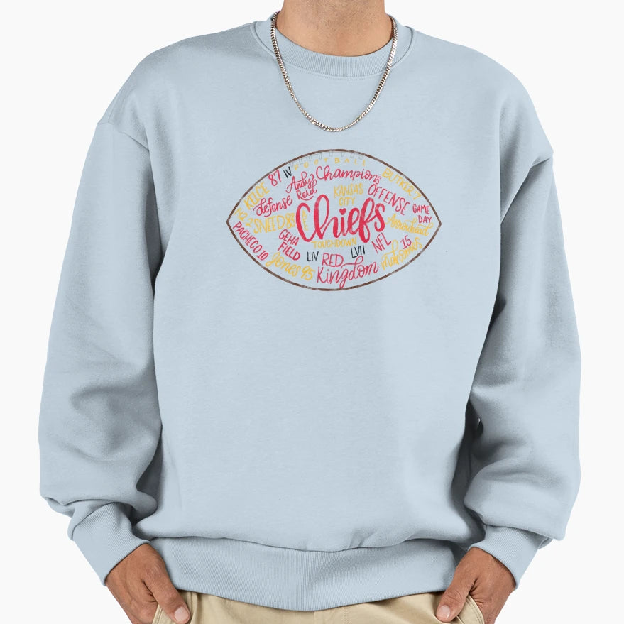 Chiefs Word Art Sweatshirt - Unique Graphic for Adults - T-Shirt, Sweatshirt, Hoodie