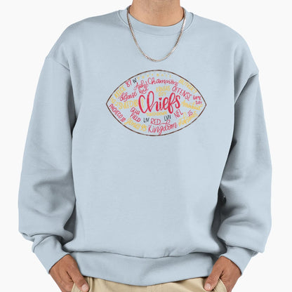 Chiefs Word Art Sweatshirt - Unique Graphic for Adults - T-Shirt, Sweatshirt, Hoodie