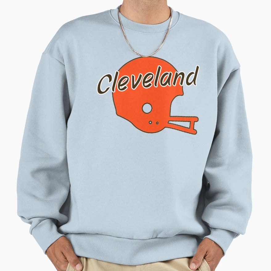 Cleveland Football Sweatshirt - Aesthetic Graphic Men Women - T-Shirt, Sweatshirt, Hoodie