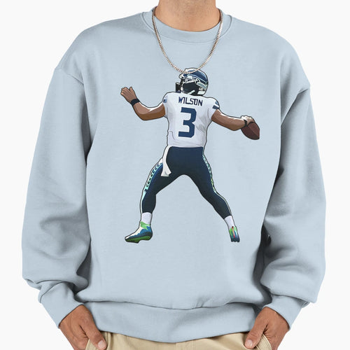 Russell Wilson Quarterback Sweatshirt - Unique Graphic Unisex - T-Shirt, Sweatshirt, Hoodie