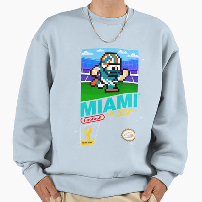 Miami Dolphins 8 Bit Videogames Sweatshirt - Trendy Graphic for Adults - T-Shirt, Sweatshirt, Hoodie