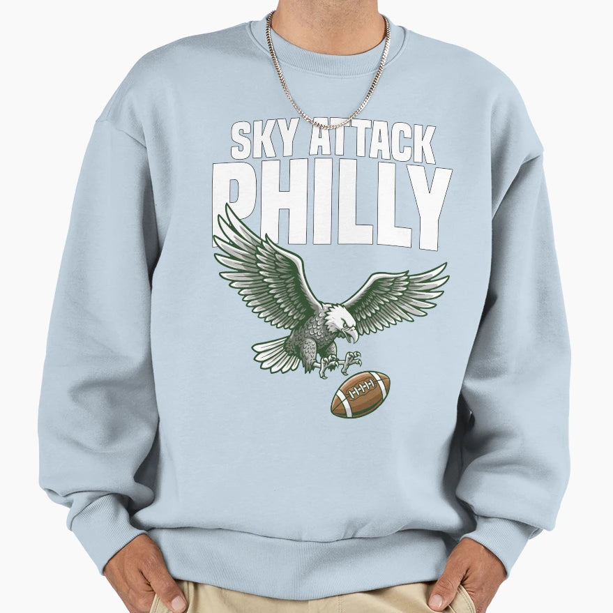Philadelphia Sky Attack Sweatshirt - Novelty Apparel for Adults - T-Shirt, Sweatshirt, Hoodie