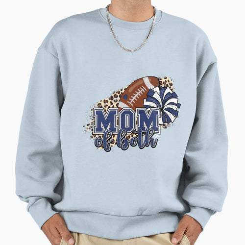 Fun Football And Cheer Mom Piece Mom Sweatshirt - Custom Art Print Unisex - T-Shirt, Sweatshirt, Hoodie