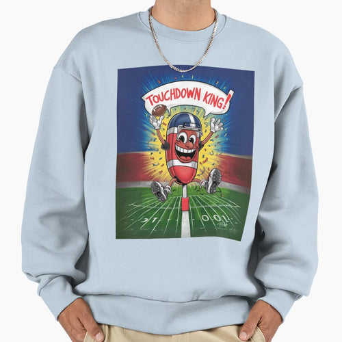 Headline Touchdown King Football End Sweatshirt - Minimalist Print Unisex - T-Shirt, Sweatshirt, Hoodie