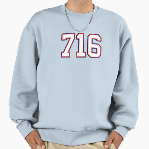 Bills 716 Home Sweatshirt - Minimalist Print Men Women - T-Shirt, Sweatshirt, Hoodie