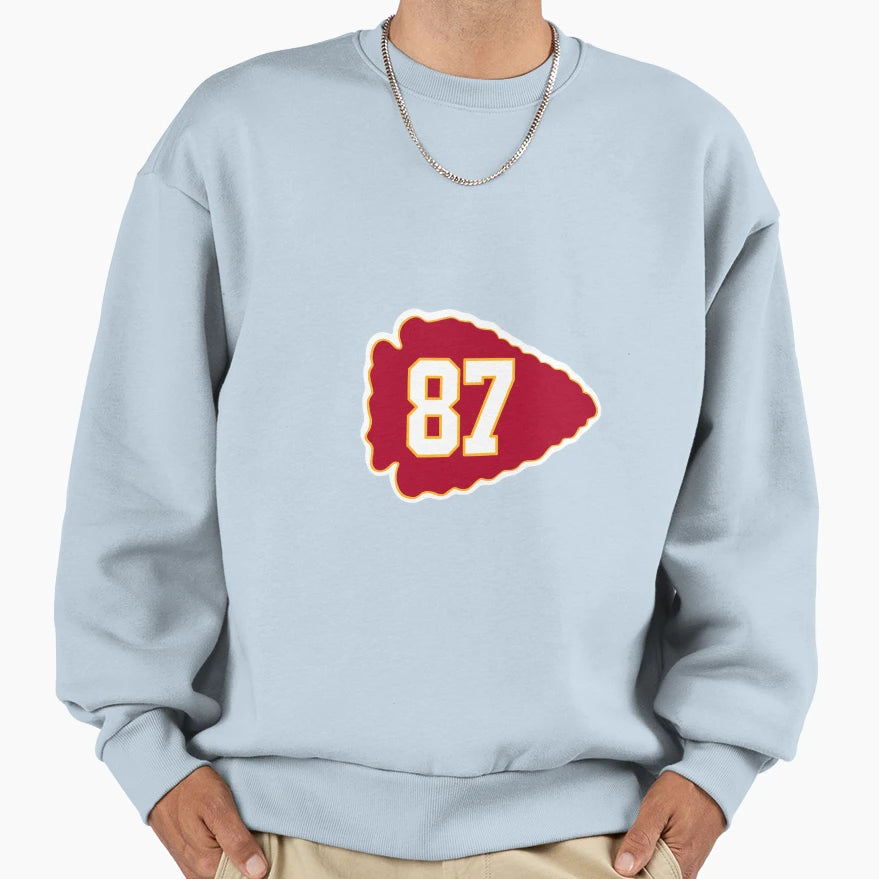 Kansas City Chiefs Arrowhead 87 Kelce Sweatshirt - Minimalist Print Unisex - T-Shirt, Sweatshirt, Hoodie