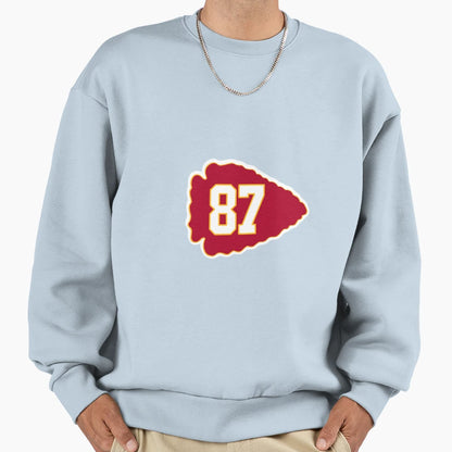 Kansas City Chiefs Arrowhead 87 Kelce Sweatshirt - Minimalist Print Unisex - T-Shirt, Sweatshirt, Hoodie