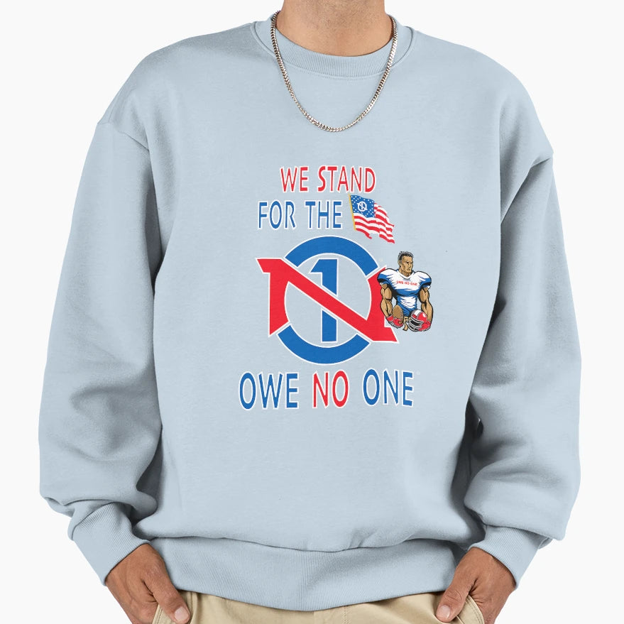 We Stand Flag Football Player Owe Sweatshirt - Minimalist Print Unisex - T-Shirt, Sweatshirt, Hoodie