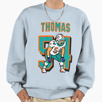 Zach Thomas 8 Bit Pixel Art Sweatshirt - Casual Everyday Wear Unisex - T-Shirt, Sweatshirt, Hoodie
