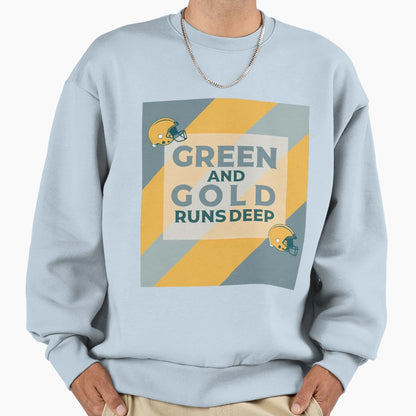 Green And Gold Deep Rooted Sweatshirt - Custom Art Print for Adults - T-Shirt, Sweatshirt, Hoodie