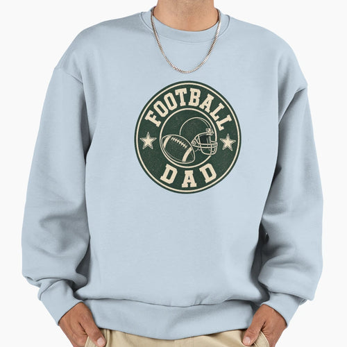 Football Dad Badge Sweatshirt - Casual Everyday Wear for Adults - T-Shirt, Sweatshirt, Hoodie
