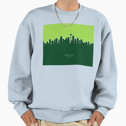 Seattle Washington Skyline Sweatshirt - Unique Graphic Unisex - T-Shirt, Sweatshirt, Hoodie