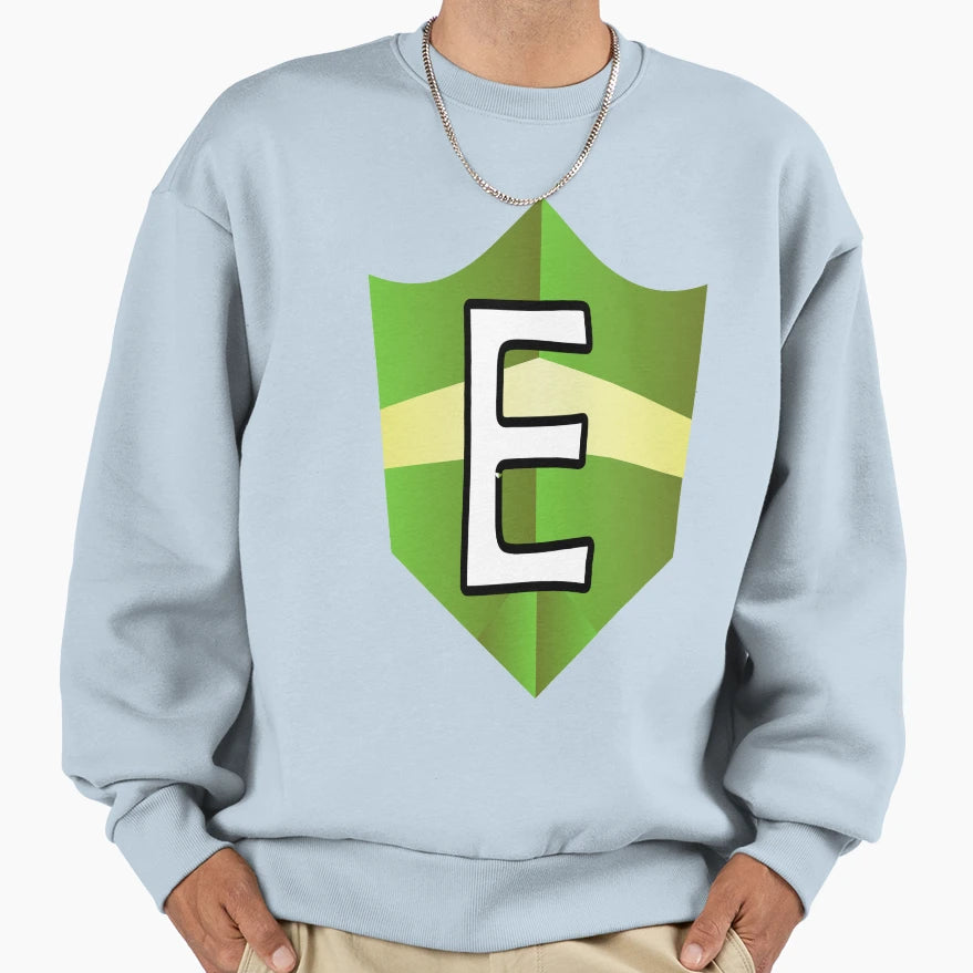 Letter E Shield Sweatshirt - Trendy Graphic Unisex - T-Shirt, Sweatshirt, Hoodie