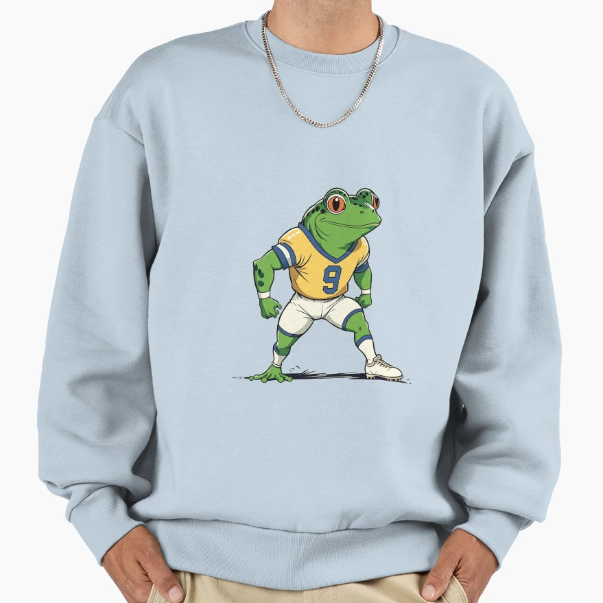 American Football Player Frog Sweatshirt - Unique Graphic Men Women - T-Shirt, Sweatshirt, Hoodie