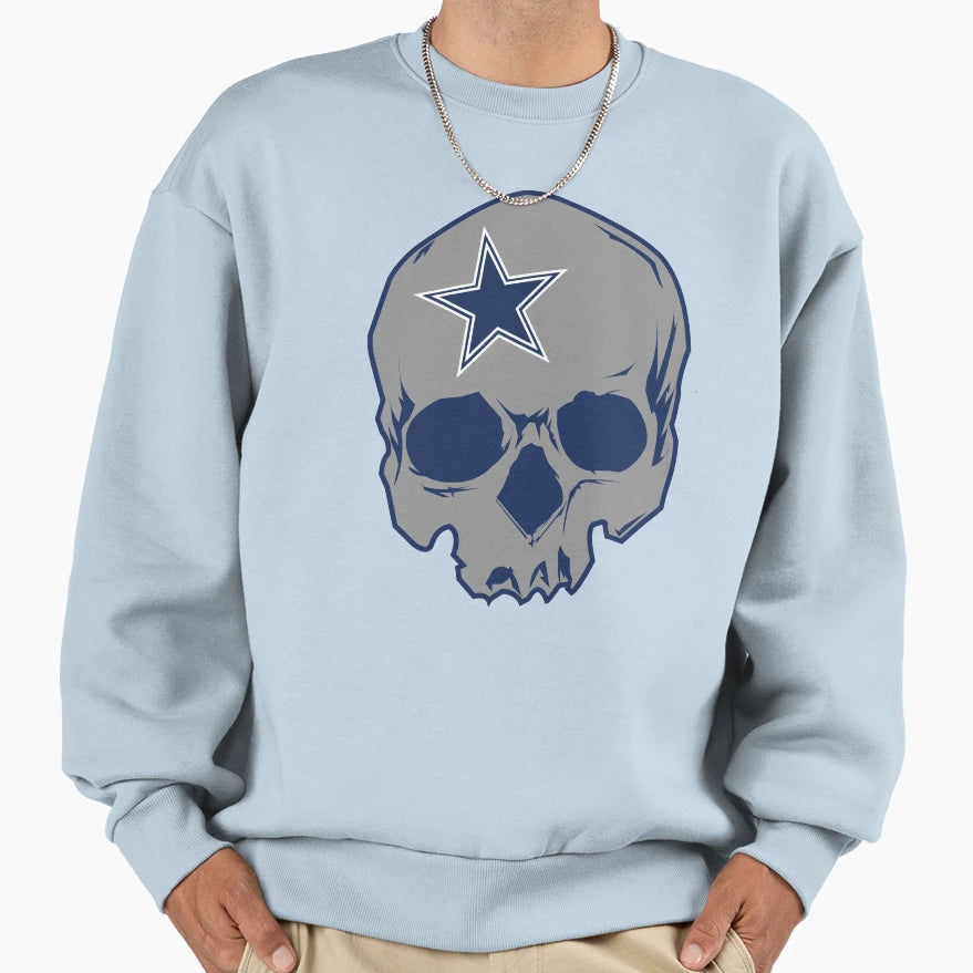 Grey Skull Sweatshirt - Graphic Print for Adults - T-Shirt, Sweatshirt, Hoodie
