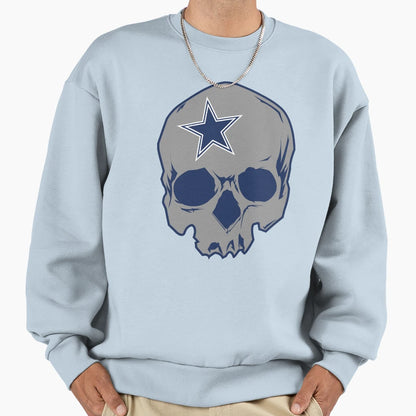 Grey Skull Sweatshirt - Graphic Print for Adults - T-Shirt, Sweatshirt, Hoodie