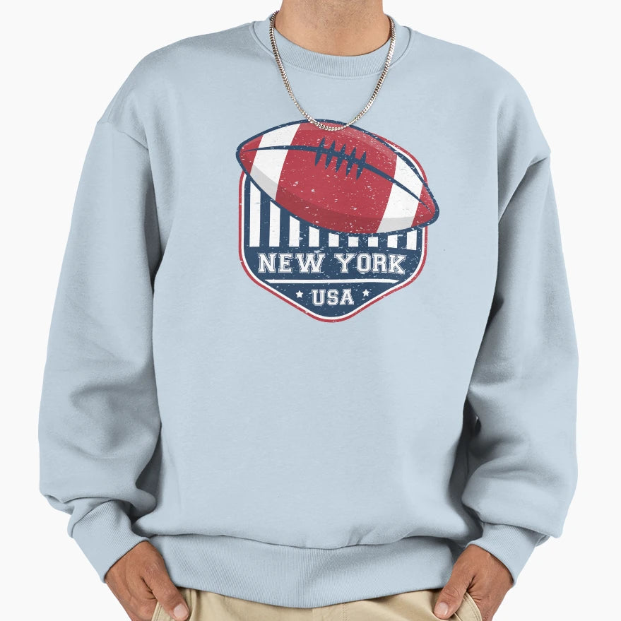 New York American Football Sweatshirt - Casual Everyday Wear Men Women - T-Shirt, Sweatshirt, Hoodie