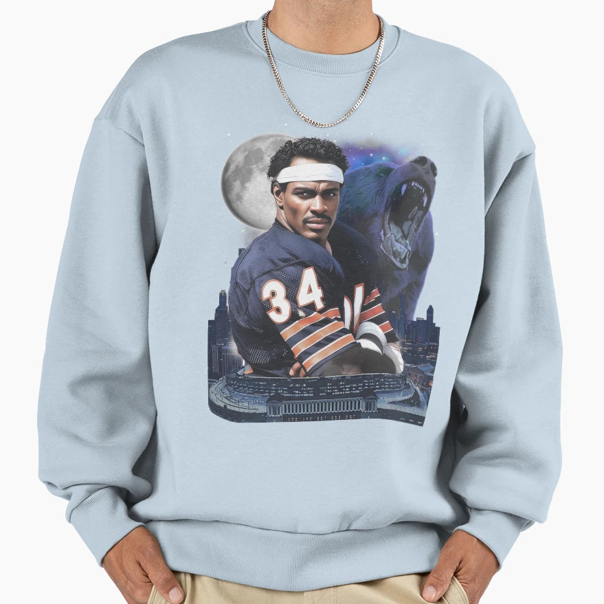 Walter Payton King Chicago Sweatshirt - Minimalist Print Men Women - T-Shirt, Sweatshirt, Hoodie