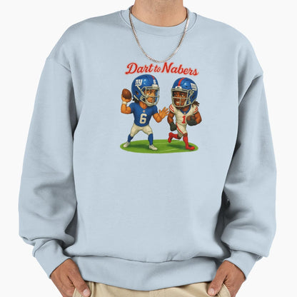 Jaxson Dart To Malik Nabers Giants Sweatshirt - Graphic Print for Adults - T-Shirt, Sweatshirt, Hoodie