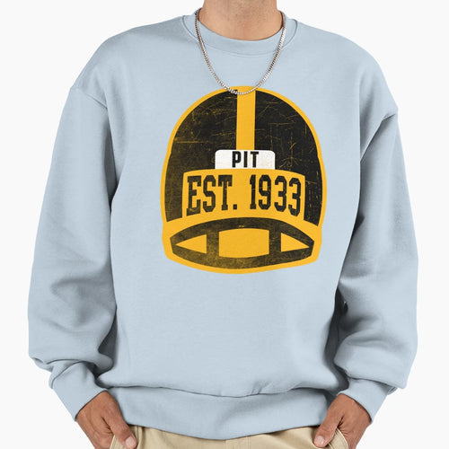 Pittsburgh Throwback Football Sweatshirt - Minimalist Print for Adults - T-Shirt, Sweatshirt, Hoodie