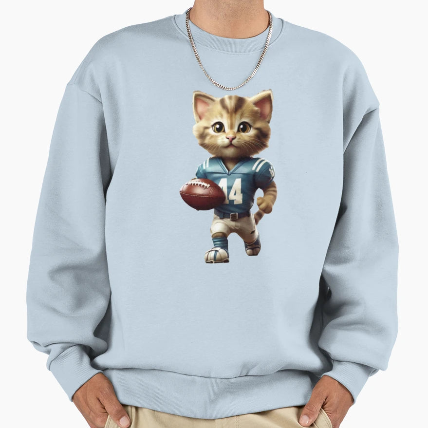 Kitten Football Sweatshirt - Custom Art Print Men Women - T-Shirt, Sweatshirt, Hoodie
