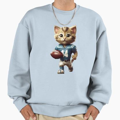 Kitten Football Sweatshirt - Custom Art Print Men Women - T-Shirt, Sweatshirt, Hoodie