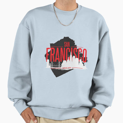San Francisco Skyline Sweatshirt - Graphic Print for Adults - T-Shirt, Sweatshirt, Hoodie