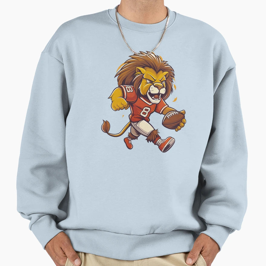 Lions Football Sweatshirt - Minimalist Print for Adults - T-Shirt, Sweatshirt, Hoodie