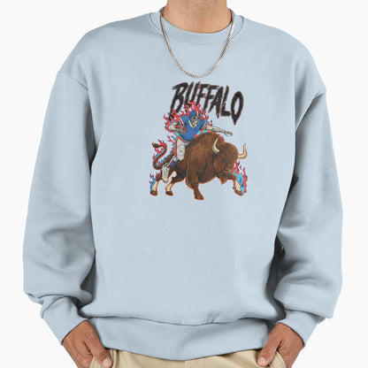 Buffalo Football Comfort Colors Sweatshirt - Novelty Apparel for Adults - T-Shirt, Sweatshirt, Hoodie