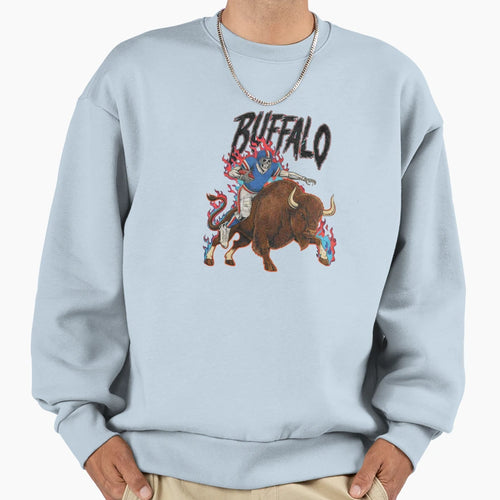 Buffalo Football Comfort Colors Sweatshirt - Novelty Apparel for Adults - T-Shirt, Sweatshirt, Hoodie