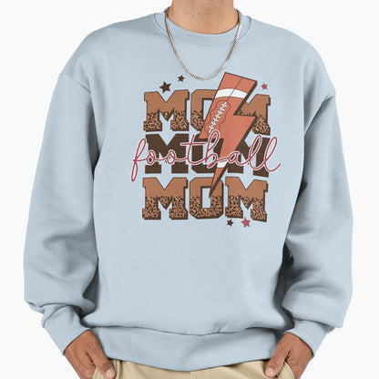 Mom Mom Mom Football Mothers Day Sweatshirt - Custom Art Print Men Women - T-Shirt, Sweatshirt, Hoodie