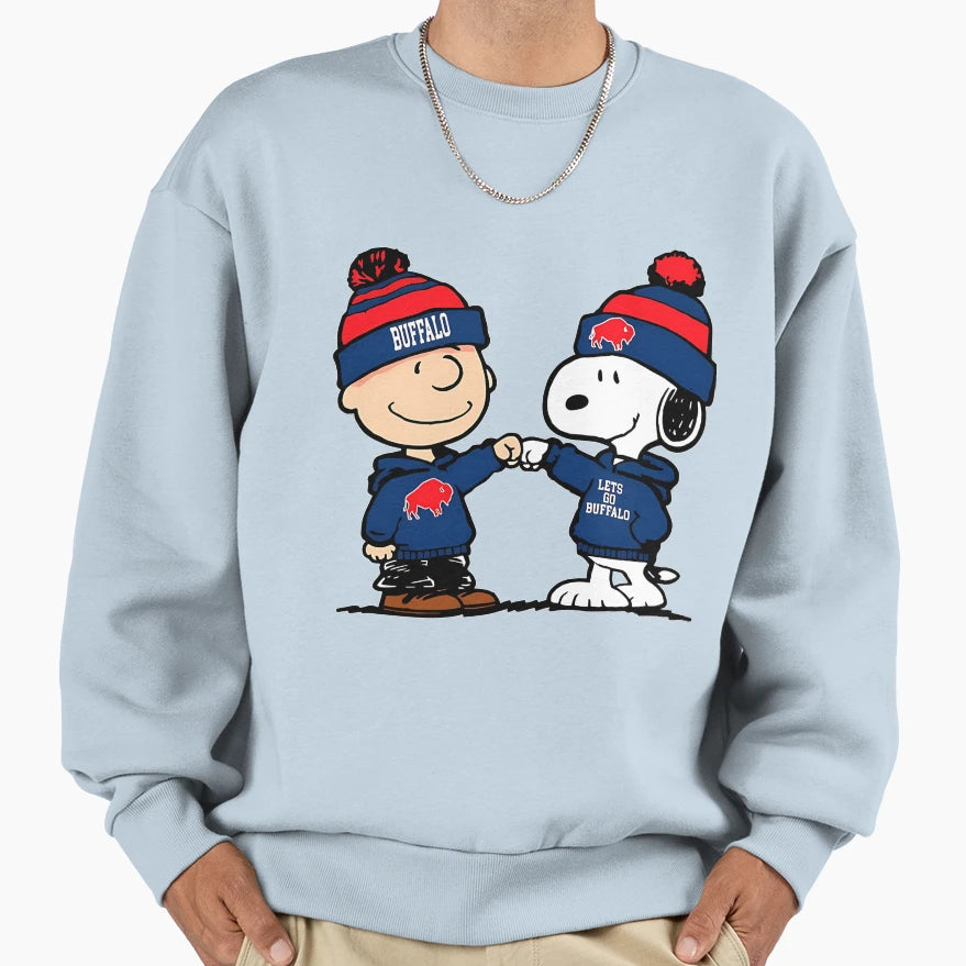 Snoopy Buffalo Bills Sweatshirt - Custom Art Print Men Women - T-Shirt, Sweatshirt, Hoodie