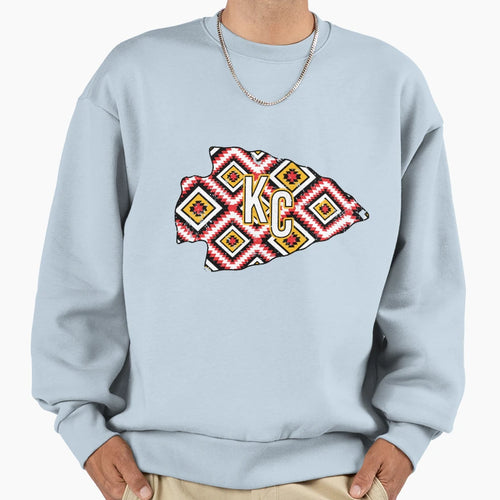 Kc Football Aztec Sweatshirt - Graphic Print Unisex - T-Shirt, Sweatshirt, Hoodie