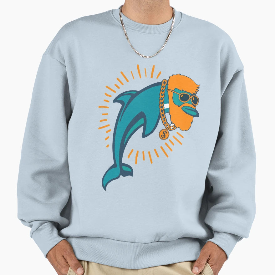 Fitz Magic Dolphins Miami Ryan Sweatshirt - Fun Novelty Design Men Women - T-Shirt, Sweatshirt, Hoodie