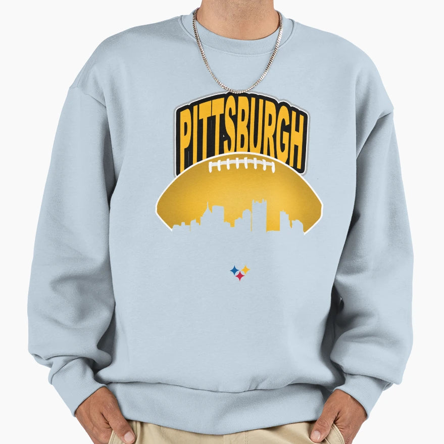 Pittsburgh Football Skyline Sweatshirt - Trendy Graphic Unisex - T-Shirt, Sweatshirt, Hoodie