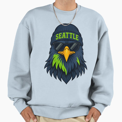 Seattle Seahawk Fan Art Sweatshirt - Fun Novelty Design Men Women - T-Shirt, Sweatshirt, Hoodie
