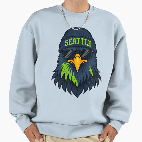Seattle Seahawk Fan Art Sweatshirt - Fun Novelty Design Men Women - T-Shirt, Sweatshirt, Hoodie