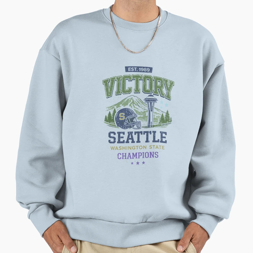 Seattle Victory Football T-Shirt - Graphic Print for Adults - T-Shirt, Sweatshirt, Hoodie