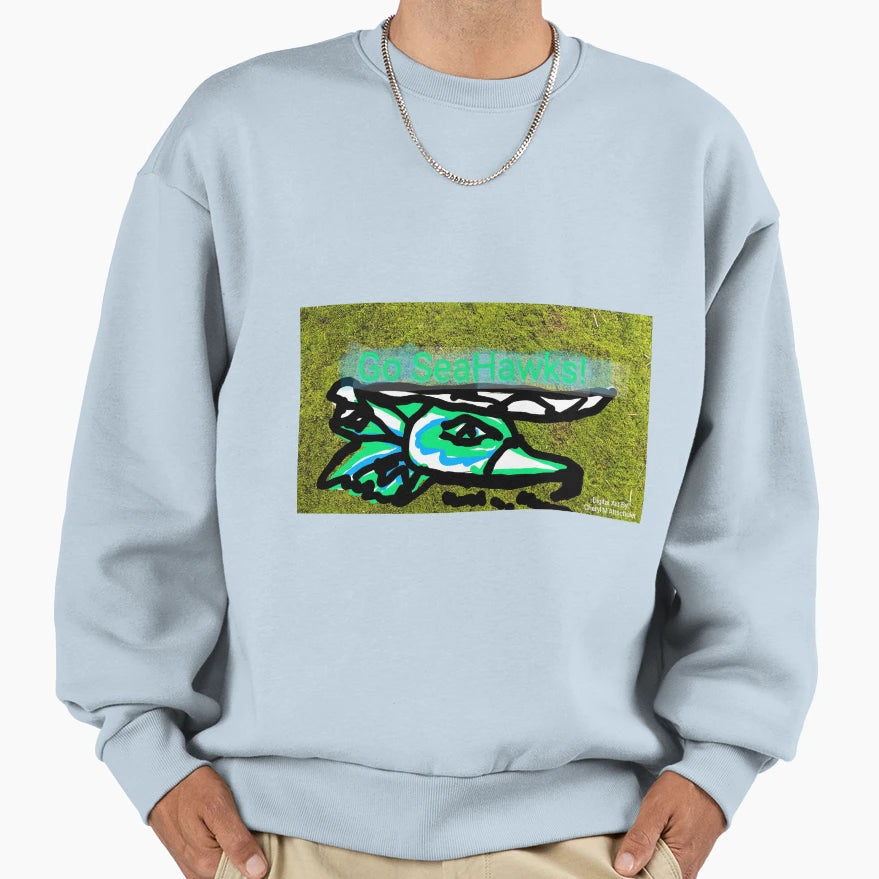 Go Seahawks Sweatshirt - Minimalist Print for Adults - T-Shirt, Sweatshirt, Hoodie
