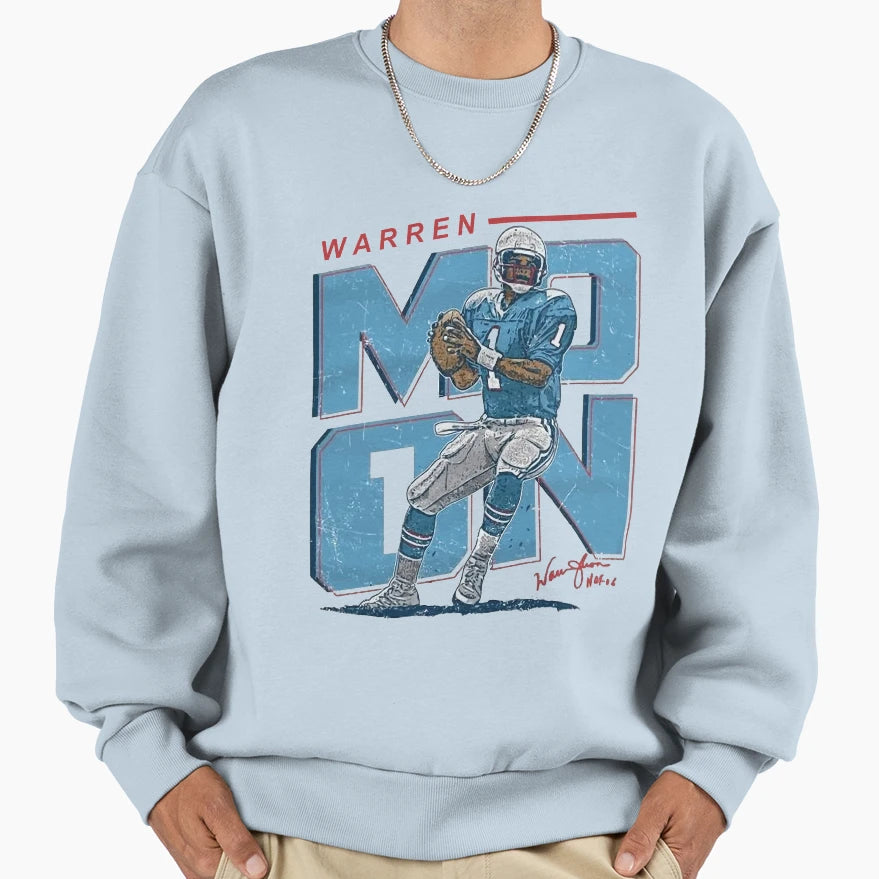 Warren Moon Houston Throwbacks S Sweatshirt - Trendy Graphic Unisex - T-Shirt, Sweatshirt, Hoodie
