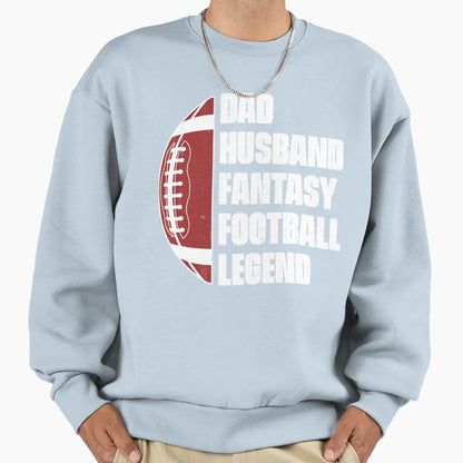 Dad Husband Fantasy Football Legend T-Shirt - Minimalist Print for Adults - T-Shirt, Sweatshirt, Hoodie