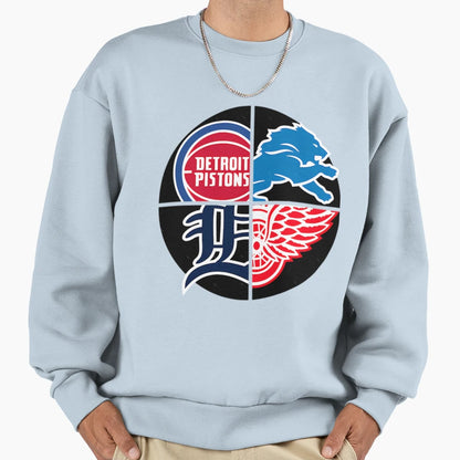 Detroitt Sports Quad Sweatshirt - Unique Graphic Unisex - T-Shirt, Sweatshirt, Hoodie